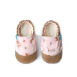 Bambosze Titot Forest Friends – Kapcie do przedszkola leśne zwierzątka beżowe Barefoot