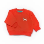 Rozmiar 86 cm - Bluza Dziecięca Fiesta z Naszywką Psa | Odblaskowy Czerwony TITOT