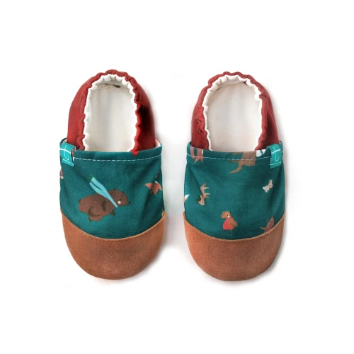 Rozmiar 18 - Kapcie dziecięce TITOT leśne zwierzęta Winter Friends