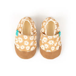 Rozmiar 18 - Kwiatki BEIGE DAISY ze skórzaną piętką