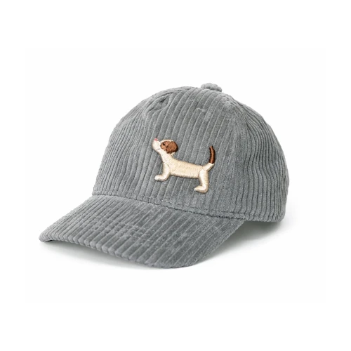 Czapka z Daszkiem TITOT Cuddly Grey – Szara Sztruksowa