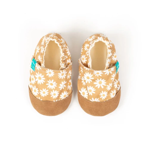 Kapcie Dziecięce Kwiatki BEIGE DAISY | rozmiar 23 - wysyłka 24h